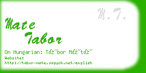 mate tabor business card